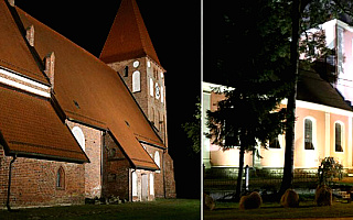 Gmina Pasłęk promuje zabytki. Dwa kościoły można podziwiać także po zmroku